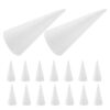 16pcs White Foam Craft Cone for DIY Arts and Crafts Projects