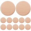 16pcs Wooden Chess Pieces Blank 5cm 10mm Beige DIY Craft