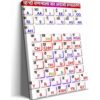 16x24in Framed Canvas Wall Art Wall Decoration Ready to Hang Educational Hindi Alphabet Chart Linguistic Study Cultural Aesthetic for Home Living Room Bedroom Bathroom Kitchen Office