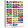 16x24in Wall Decoration Framed Canvas Ready to Hang for Living Room Bedroom Bathroom Kitchen Office Home Educational Alphabet Poster Amharic Language Chart Colorful Literacy Wall Art