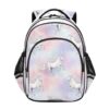 17 Inch Backpack for Kids, White Horses Pastel Backpack Elementary School