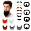 17 Pcs Self Adhesive Fake Mustache and Eyebrows Set, Self Adhesive