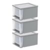 17 Qt Plastic Storage Bins for Under Bed Organization, 3 Pack