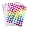 1800 Pcs 0.5 Inch Holographic Heart Stickers, Rainbow Glitter Tiny Heart Stickers for Kids, Valentines Day Love Decorations, Reward Charts, Scrapbooking, Student Planner, Classroom Crafts