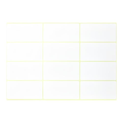 180 Pcs White Label Stickers, Blank Stick On Adhesive Sticky Labels, Name Tag Stickers with Strong Backing, 2.5 x 1.3 in Labels for Organizing Jars, Files, Bins, Folders, Home and Office