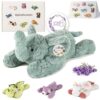 1.8 LB Microwavable Cyan Elephant Weighted Stuffed Animal with Gift Box