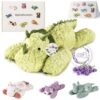 1.8 LB Microwavable Triceratops Weighted Stuffed Animal with Gift Box