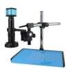 18MP HDMI USB Industrial Digital Video Microscope Camera 120X 180X 300X + 144 LED Lights Lamp for Jewelry Phone Repair Tool Kit (Colour: Rotating Bracket Magnification: 300X) (Rotating Bracket 180X)