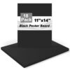 18 Pack Black Poster Board 11x14in, Black Paper Large Cardstock