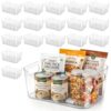 18 Pack Clear Plastic Storage Bins Pantry Organizers for Kitchen Bathroom