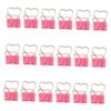 18pcs 18pcs Small Heart Binder Clips Metal Cute Foldback Clips