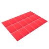 18pcs A4 Plastic Document Folder with Pockets, Red Foldable Organizer