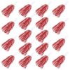 18PCS Cheerleading Pom Poms Metallic Foil Plastic Pom Poms with Baton Handle for Game Sports Squads Dancing Party Football Basketball Club Spirit Sports Stage Performance Celebration (Red and White)