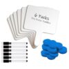 18Pcs Dry Erases Handheld Whiteboard Answer Paddles with Design