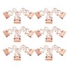 18pcs Numbered Rose Gold Binder Clips 1.2 Inch Metal for Documents