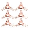 18pcs Numbered Rose Gold Foldback Binder Clip for Contracts and Files