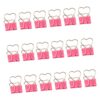 18pcs Pink Heart Metal Binder Clips Mini Foldback Clips for Paper