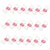 18pcs Pink Heart Metal Mini Binder Clips for Papers Notes School Desk