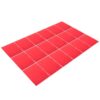18pcs Red Plastic Two Pocket Folder with Foldable Double Pockets