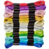 18 Skeins Metallic Embroidery Floss, Cross Stitch Thread (8 m 12 Strands)
