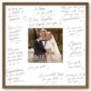 18x18 Signature Picture Frame with 8x8 White Mat, Solid Oak Wood, Walnut