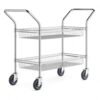 18" x 46" Two-Basket Chrome Heavy-Duty Utility Cart, 900 lb Capacity