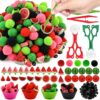 192 Pcs Watermelon Sensory Bin Filler Spring Summer Fruit Counting Sorting Sensory Bin Items Fine Motor Watermelon Ice Cream Counts for Easter Spring Summer Sorting Counting Decor