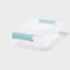 1.9 Quart Clear Plastic Storage Bin With Secure Latches Stackable See Through Small Organizer Container For Pantry Closet Bathroom Household Crafts Sundries Supplies Storage Box