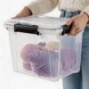 19 Quart Waterproof Clear Storage Bin with Lid and Gasket Seal