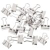 1 Box Metal Binder Clips 19mm for Paper and Bills Office Organizing
