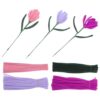 1 Box Purple Twistable Pipe Cleaners for Flower Bendable Wire Stems