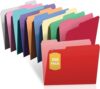 1InTheOffice File Folders Letter Size, Colored File Folders, 1/3 Cut Tab, Assorted Colors, 100/Pack