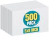 1InTheOffice Index Cards 5x8 blank, Flash Card, Unruled Note Cards 5x8, White, 500-Pack