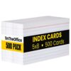 1InTheOffice Index Cards 5x8 Ruled, White Ruled Index Cards, 5x8, 500/Pack