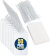 1InTheOffice Laminating Luggage Tags with Loops, Laminating Pouches 5 Mil, Luggage Tag Pouches, 2 1/2" x 4 1/4", 50 Pack