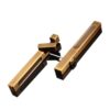 1pcs Black Magnetic Suction Door Lock Indoor Simple Bedroom Silent Door Lock Bathroom Modern Solid Wood Door Lock(Bright Gold)