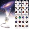 2-in-1 Galaxy Projector Night Light,USB Star Projector with Adjustable Brightness, Mini LED Projection Lamp for Bedroom Ceiling Wall Room Decor(24Projection Films)