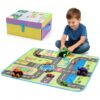 2-in-1 Toy Storage Box and Play Mat for Hot Wheels & Matchbox Cars