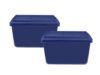 2-Pack 18 Gal Storage Bins with Lids, Heavy Duty Plastic Stackable