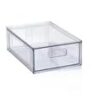2-Pack Clear Plastic Closet Drawer, Rolling
