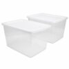 2-Pack Clear Plastic Storage Bins with Lids, 58 Qt, 23x16.63x12 Inches