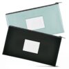 2-Pack PU Leather Deposit Bags with Zipper, Cash Pouches for Money Coins Bills Tools 11.5 x 6.2 Inch
