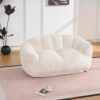 2-Seater Bean Bag Loveseat, Plush Floor Sofa Padded Double Bean Bag Chair