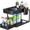 2-Tier Under Sink Organizer with Pull-Out Sliding Drawer