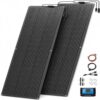2000W Flexible Solar Panel Kit - 2x1000W Monocrystalline Bendable Panels with 40A Solar Charge Controller, IP67 Waterproof, 30% High Efficiency for RV, Boat, Cabin, Off-Grid Camping & Hiking