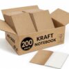 200 Pack Kraft Notebooks Bulk A5, 60 Pages Lined Ruled Journals, 8.3x5.5 In
