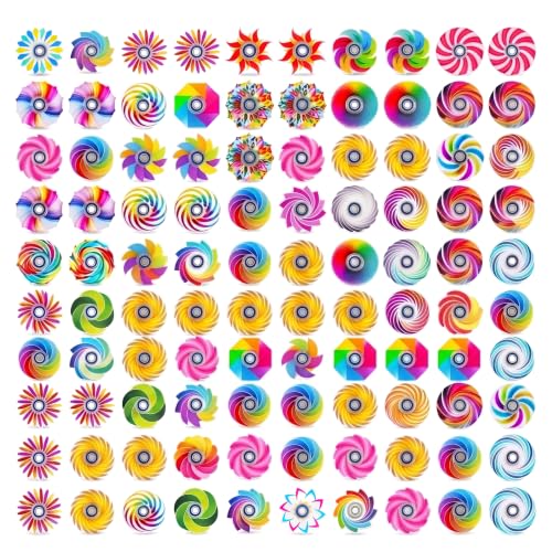 200pcak Finger Spinner Toys, Colorful Handheld Spinning Toys, Sensory Play Toys,Kids and Adults,Party Favors, Classroom Rewards, Goodie Bag Fillers, Birthday Gift Toys for Boys and Girls