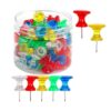 200pcs Giant Push Pins Large Thumbtacks for Cork Board, 1x0.6 Inch Plastic Head Metal Pin