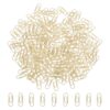 200pcs Gold Mini Elliptical Paper Clips Metal Small Size