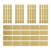 200pcs Gold Scratch Off Stickers Rectangular Surprise DIY Cards for Rewards, Gifts, Party